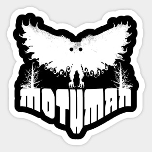 Mothman West Virginia Wing Humanoid Moth Retro Vintage All White Sticker